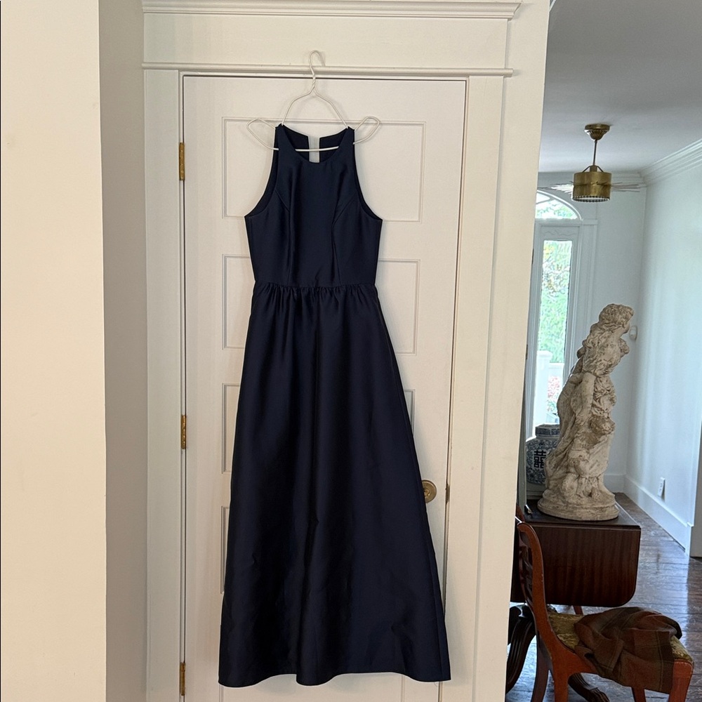 ALFRED SUNG Navy Blue Maxi Dress